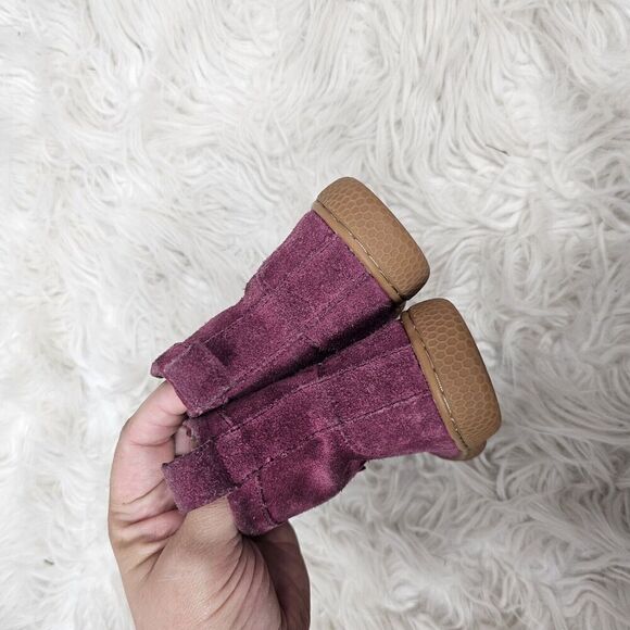 LIVIE & LUCA Boots Pepper Mulberry Mauve Pink Baby Girl Size 5 Ruffle - Picture 6 of 7